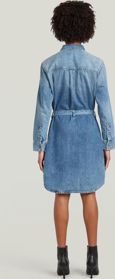 G-Star RAW Belt Overhemdjurk Midden blauw Dames