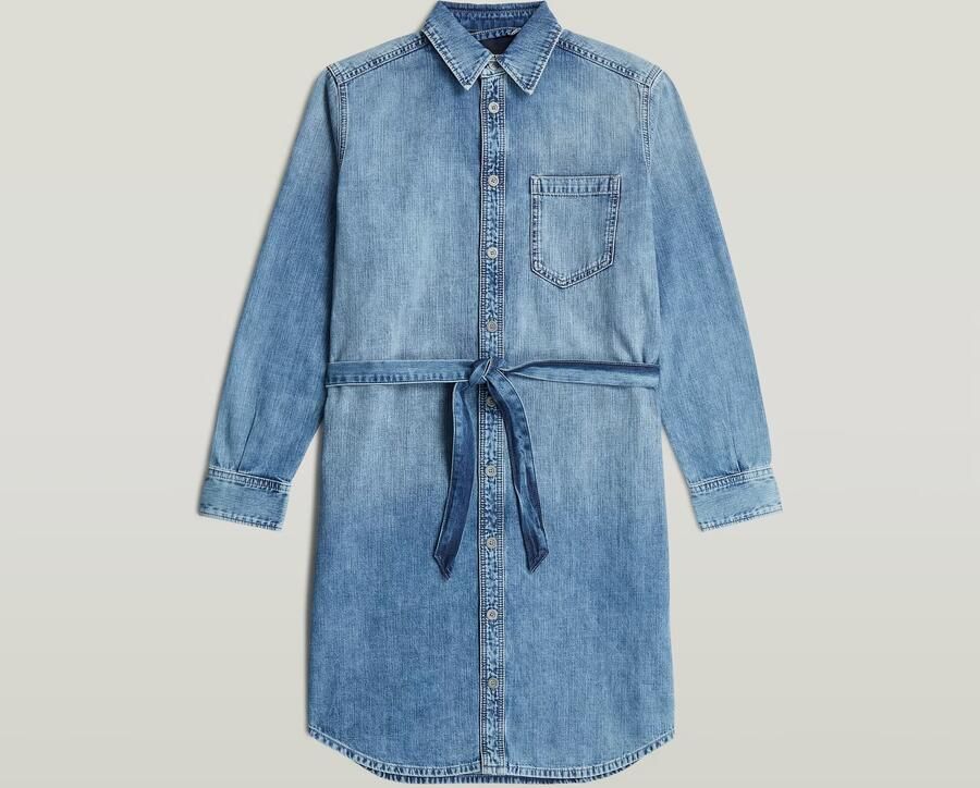 G-Star RAW Belt Overhemdjurk Midden blauw Dames - Foto 3