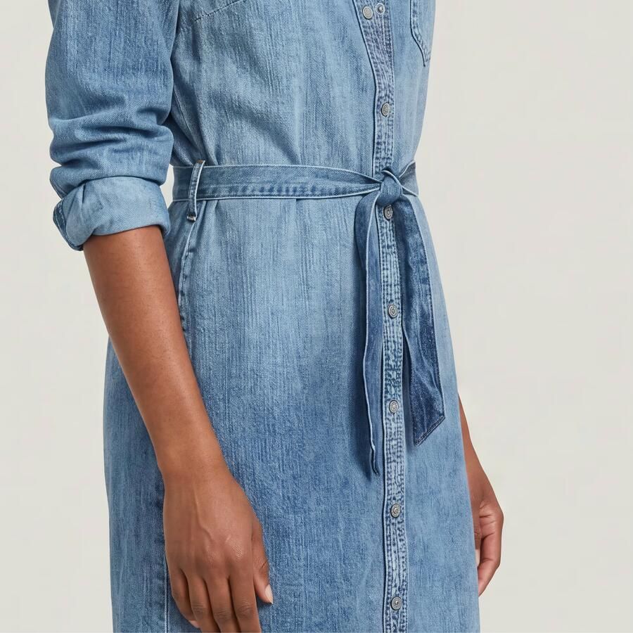 G-Star RAW Belt Overhemdjurk Midden blauw Dames - Foto 3