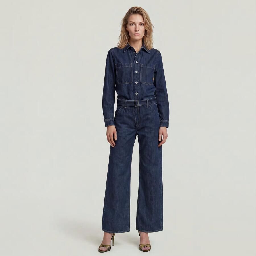 G-Star Raw Jumpsui D26877-E090 BELTED 3D LOOSE-H494 WORN IN ECLIPSE - Foto 3