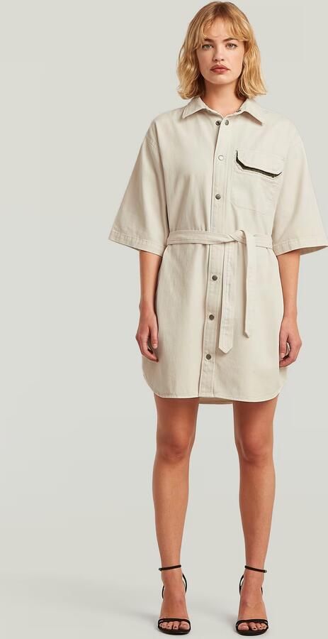 G-Star RAW Belted Army Overhemdjurk Beige Dames