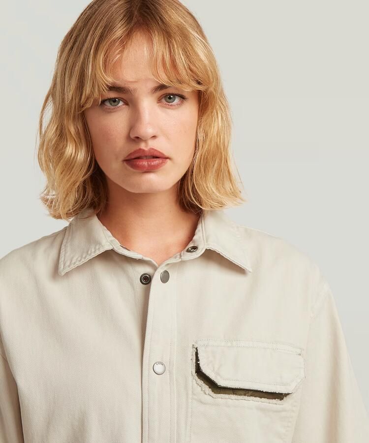 G-Star RAW Belted Army Overhemdjurk Beige Dames - Foto 3