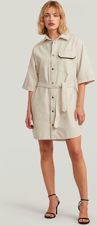 G-Star RAW Belted Army Overhemdjurk Beige Dames - Foto 6