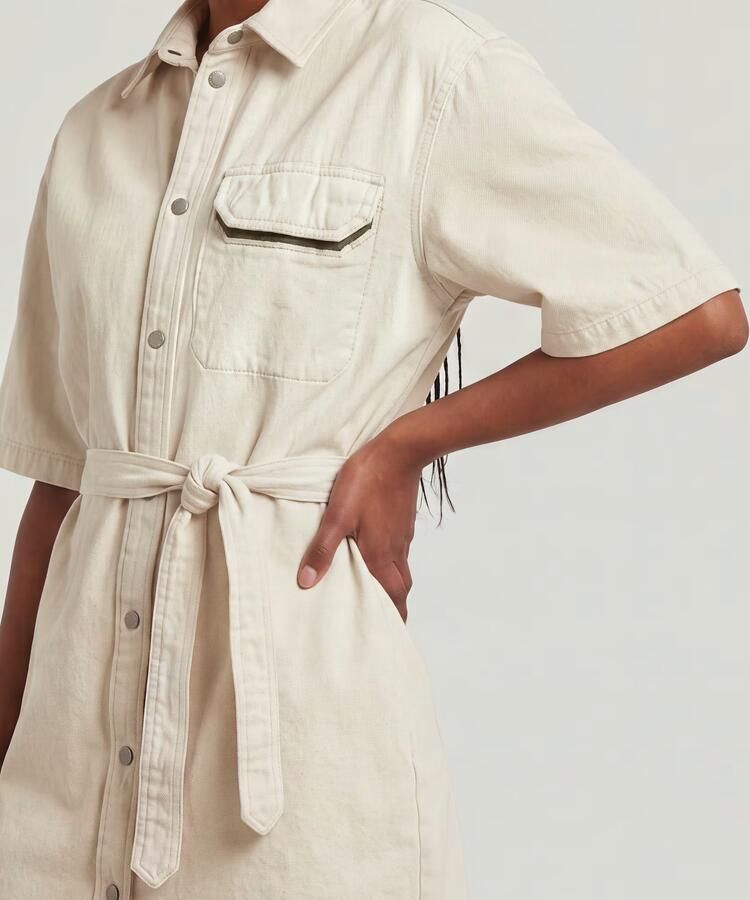 G-Star RAW Belted Army Overhemdjurk Beige Dames - Foto 5