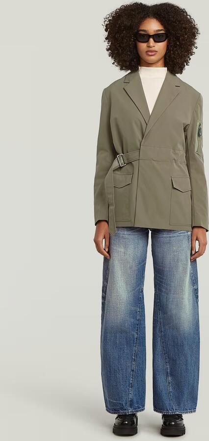 G-Star RAW Belted Blazer Bruin Dames - Foto 5