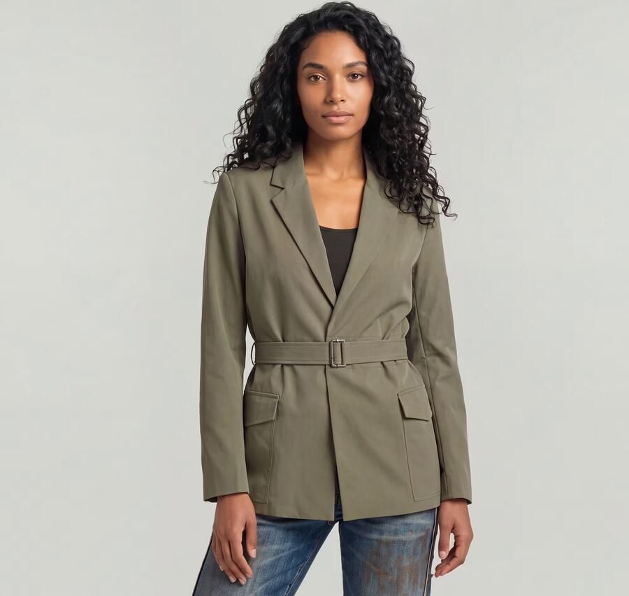 G-Star RAW Belted Blazer Bruin Dames - Foto 3