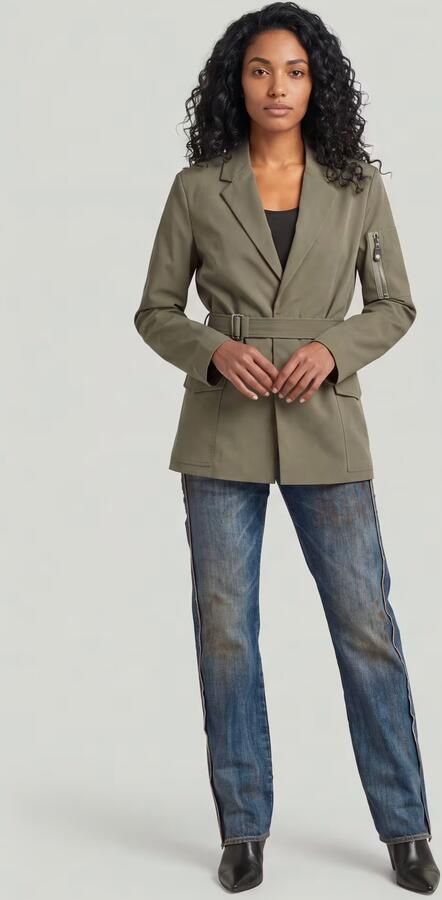 G-Star RAW Belted Blazer Bruin Dames - Foto 6