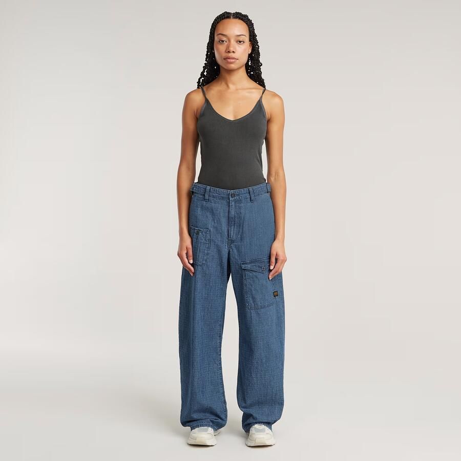 G-Star RAW Belted Cargo Loose 2.0 Jeans Midden blauw Dames - Foto 2