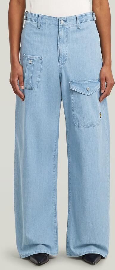 G-Star RAW Belted Cargo Loose Jeans Lichtblauw Dames - Foto 7