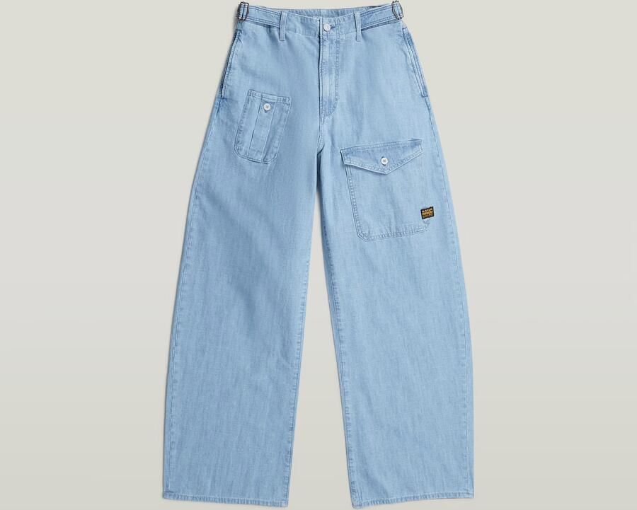 G-Star RAW Belted Cargo Loose Jeans Lichtblauw Dames - Foto 2