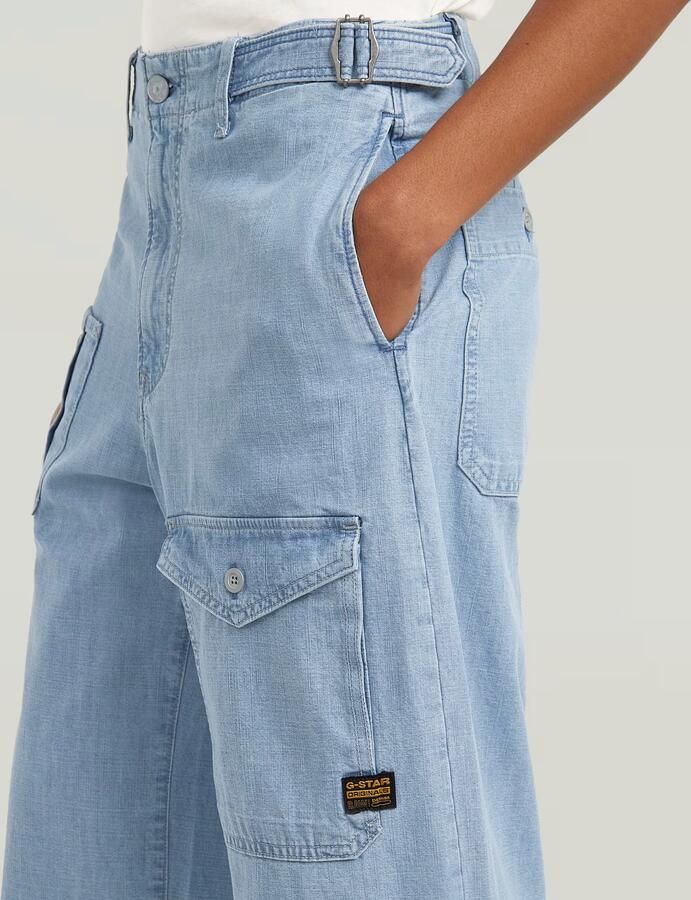 G-Star RAW Belted Cargo Loose Jeans Lichtblauw Dames - Foto 3
