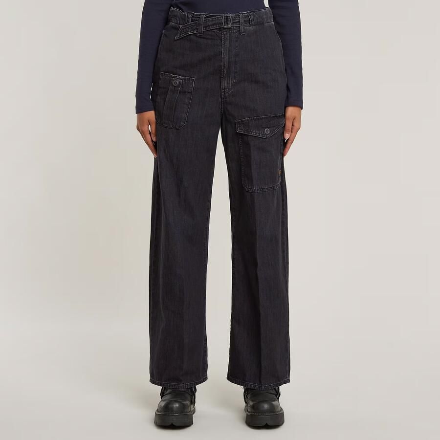 G-Star RAW Belted Cargo Loose Jeans Zwart Dames - Foto 7