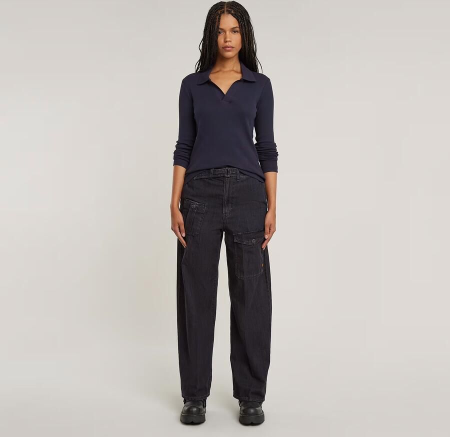 G-Star RAW Belted Cargo Loose Jeans Zwart Dames - Foto 3