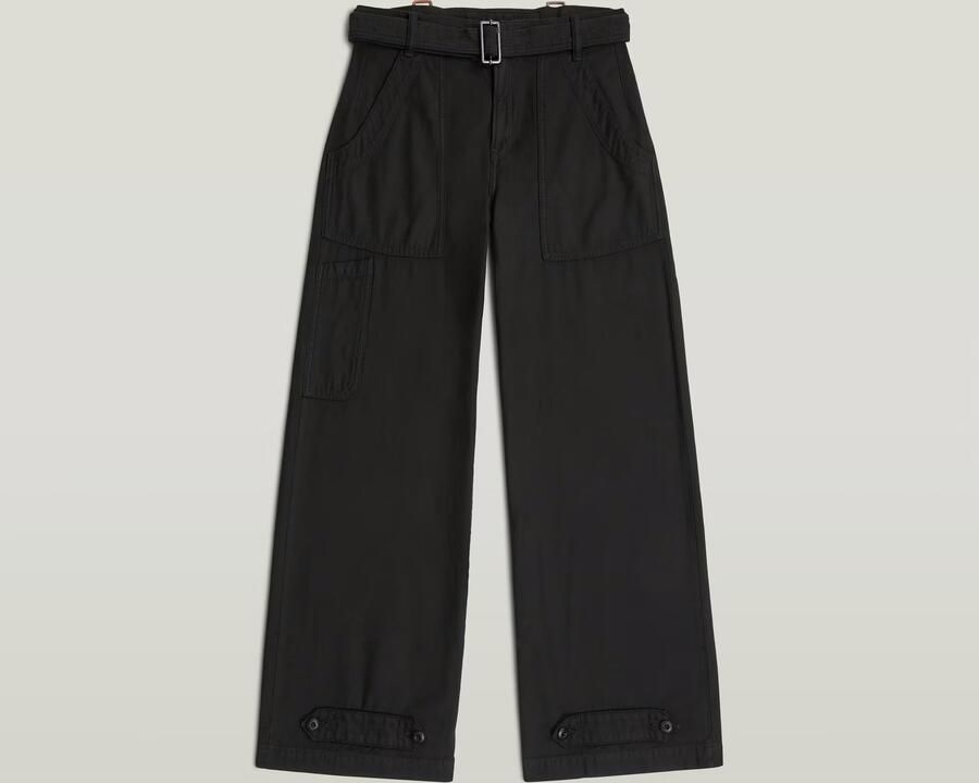 G-Star RAW Belted Fatigue Loose Jeans Zwart Dames