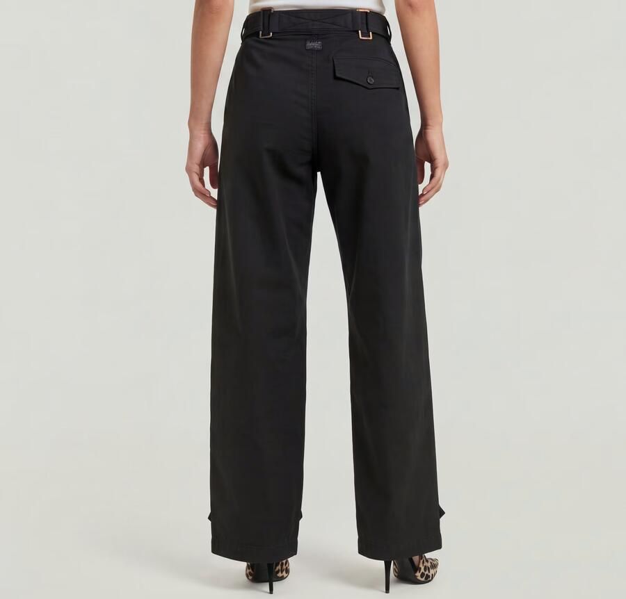 G-Star RAW Belted Fatigue Loose Jeans Zwart Dames - Foto 6