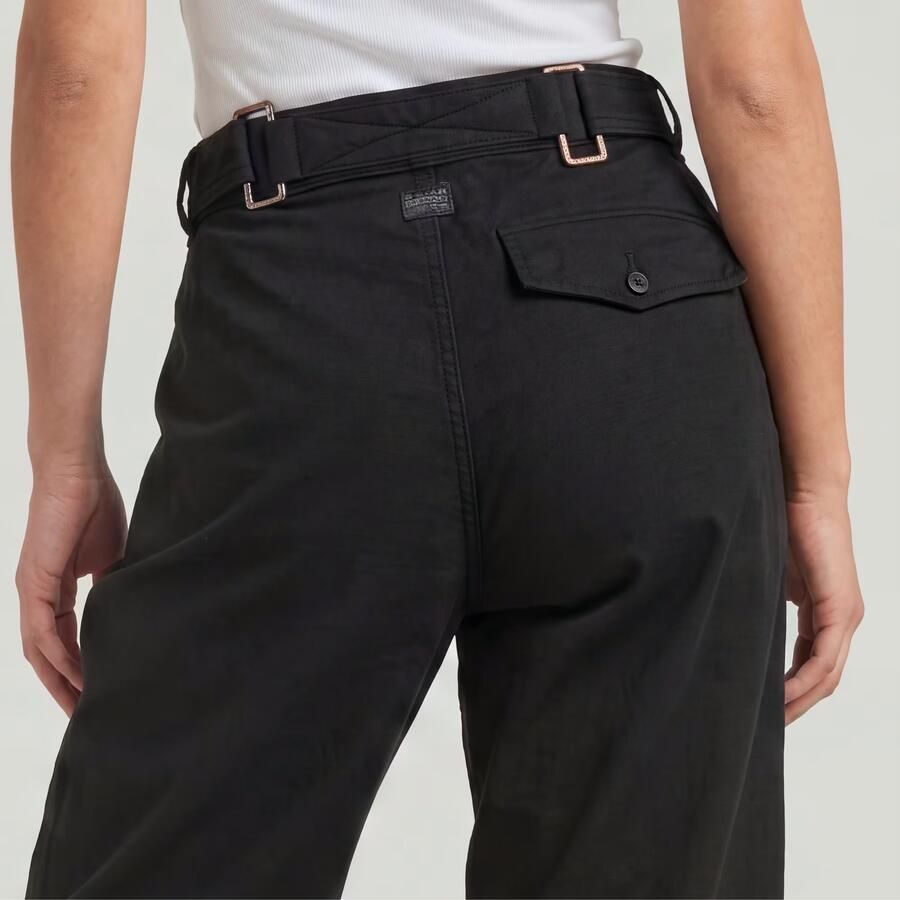 G-Star RAW Belted Fatigue Loose Jeans Zwart Dames - Foto 3