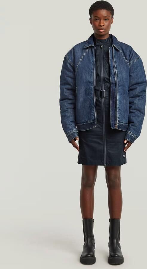G-Star RAW Belted Jurk Donkerblauw Dames - Foto 4