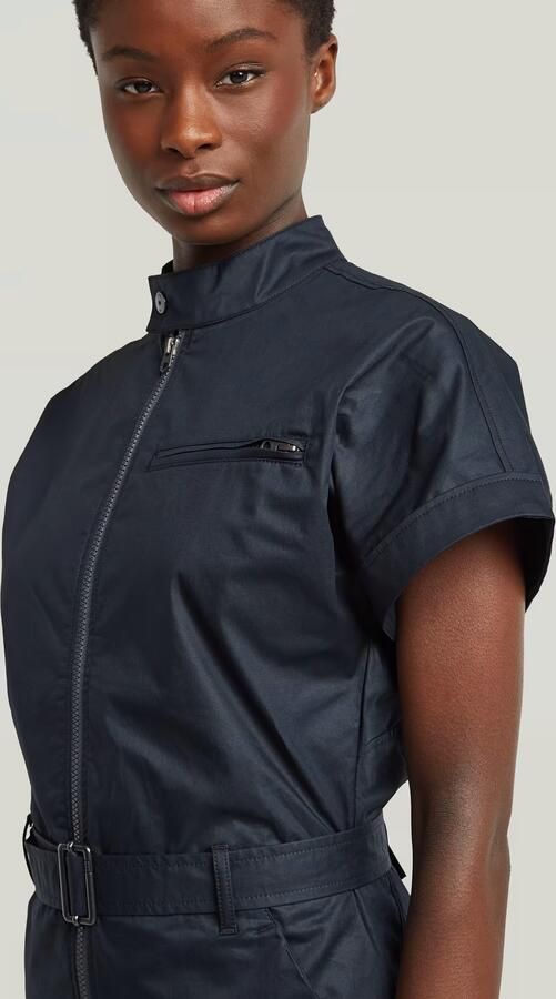 G-Star RAW Belted Jurk Donkerblauw Dames - Foto 3