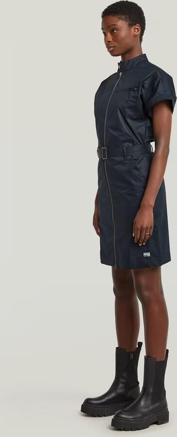 G-Star RAW Belted Jurk Donkerblauw Dames - Foto 5
