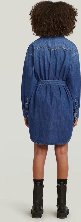 G-Star RAW Belted Overhemdjurk Donkerblauw Dames - Foto 7