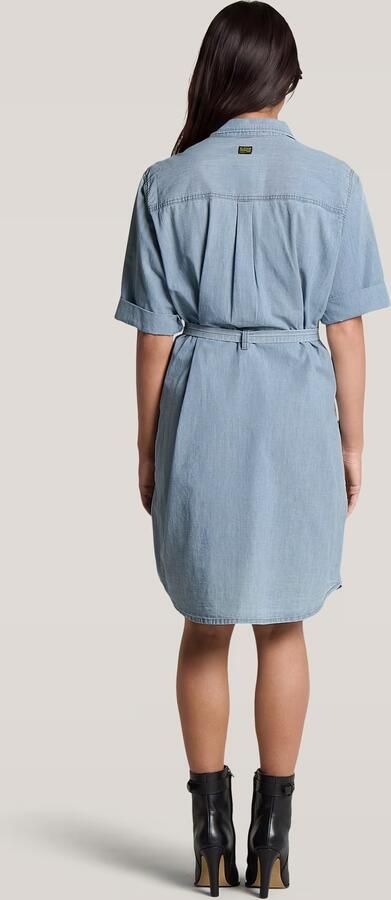 G-Star RAW Belted Overhemdjurk Lichtblauw Dames - Foto 6