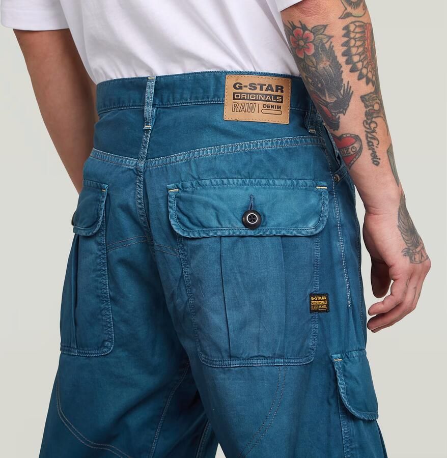 G-Star RAW Bend Loose Cargojeans Midden blauw Heren - Foto 3