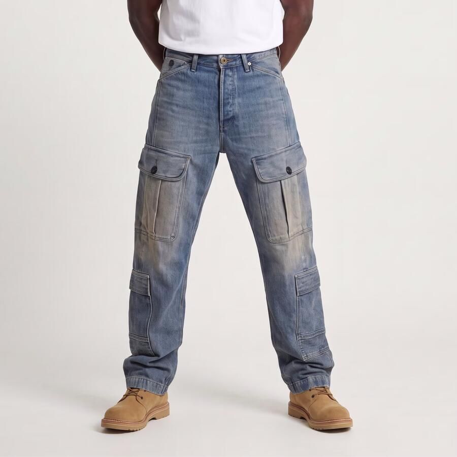 G-Star RAW Bend Cargo Loose Jeans Lichtblauw Heren - Foto 4