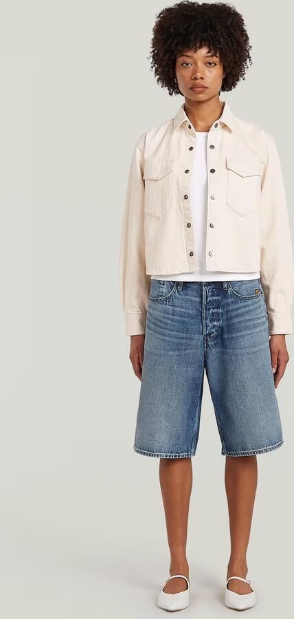 G-Star RAW Bermuda Clean Edge Short Donkerblauw Dames - Foto 7