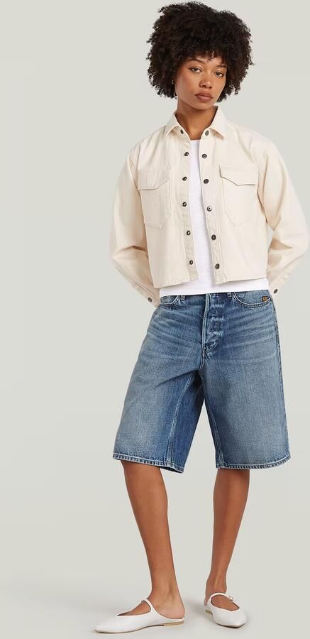 G-Star RAW Bermuda Clean Edge Short Donkerblauw Dames - Foto 6