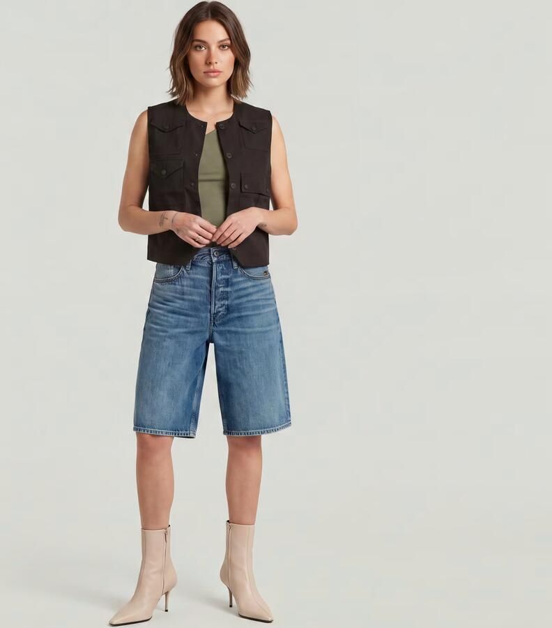 G-Star RAW Bermuda Clean Edge Short Donkerblauw Dames - Foto 5