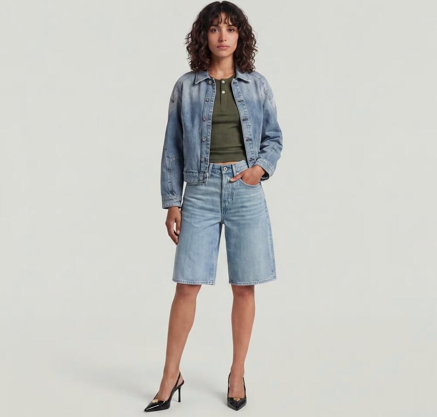 G-Star RAW Bermuda Clean Edge Short Lichtblauw Dames - Foto 5