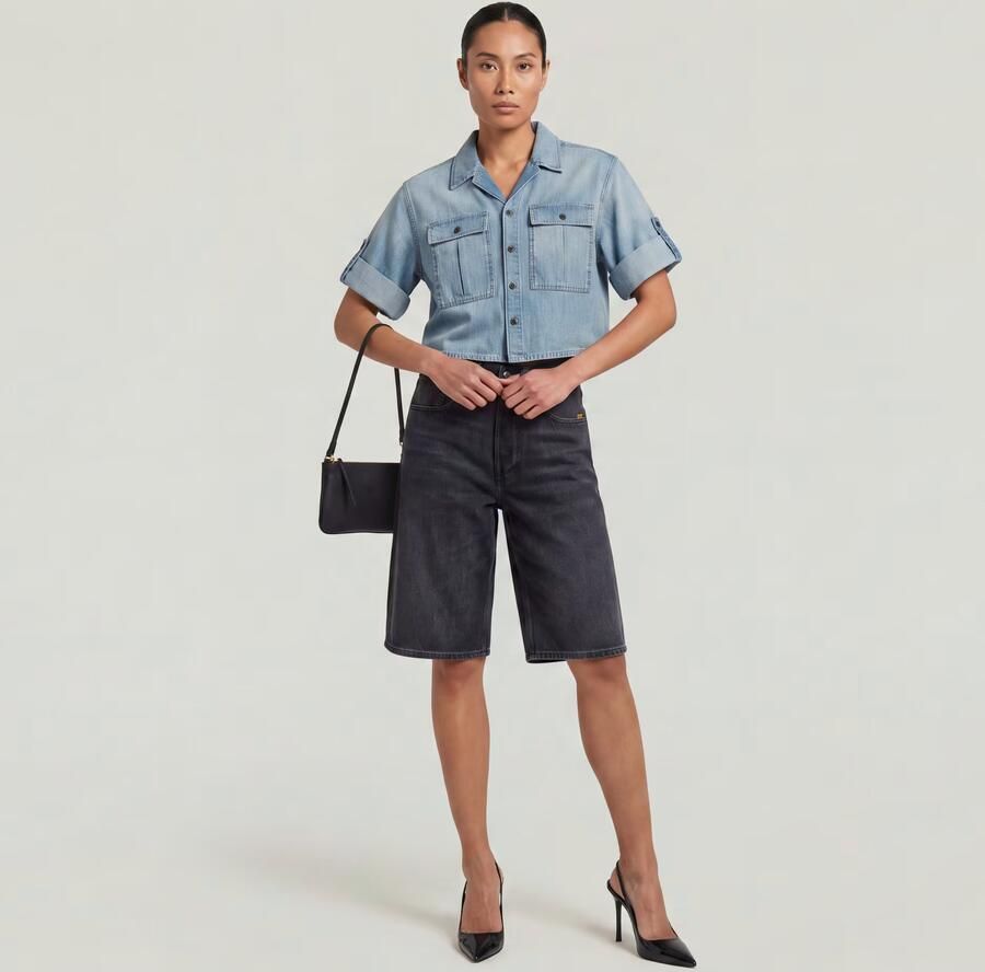 G-Star RAW Bermuda Clean Edge Short Zwart Dames - Foto 4