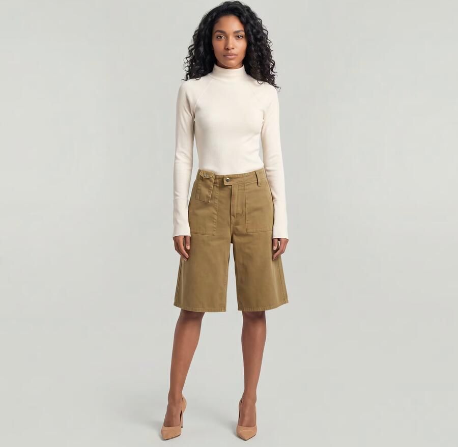 G-Star RAW Bermuda Short Beige Dames - Foto 3