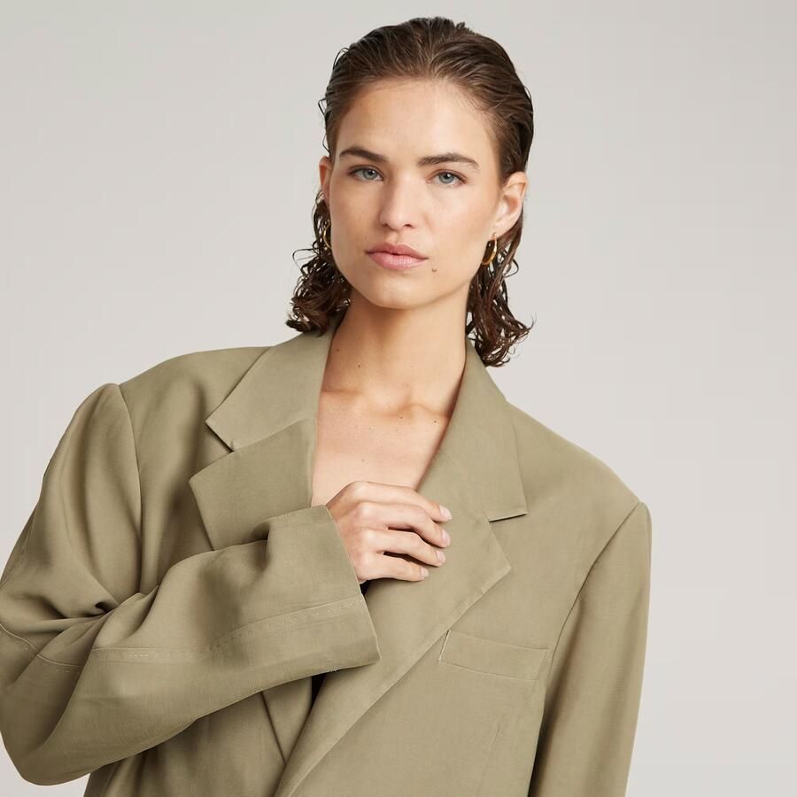 G-Star RAW Big Boyfriend Blazer Groen Dames - Foto 4
