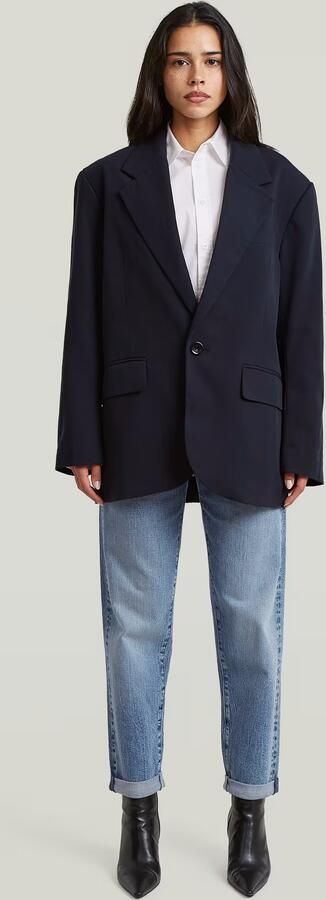 G-Star RAW Big Boyfriend Oversized Blazer Donkerblauw Dames - Foto 6