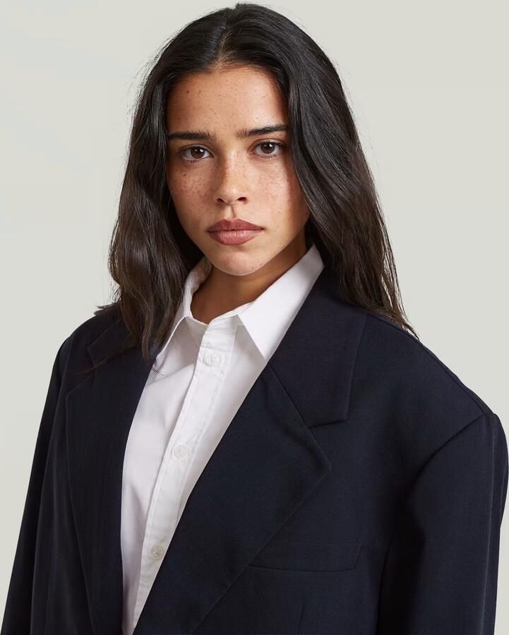 G-Star RAW Big Boyfriend Oversized Blazer Donkerblauw Dames - Foto 2