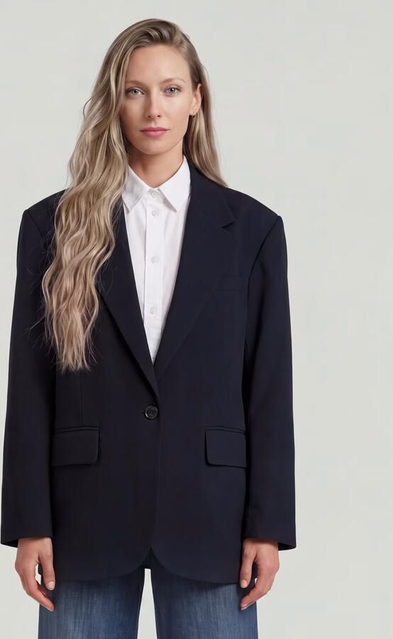 G-Star RAW Big Boyfriend Oversized Blazer Donkerblauw Dames - Foto 5