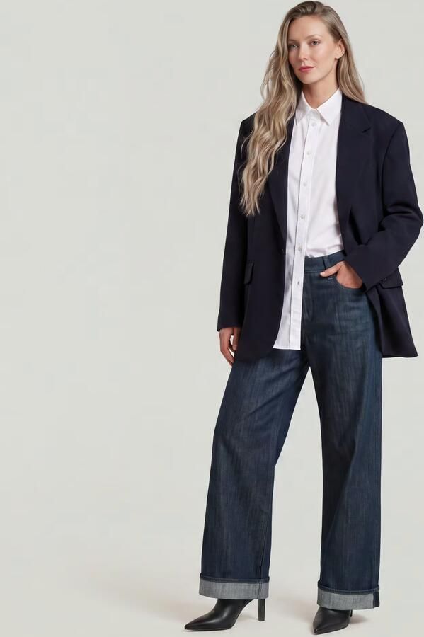 G-Star RAW Big Boyfriend Oversized Blazer Donkerblauw Dames - Foto 4
