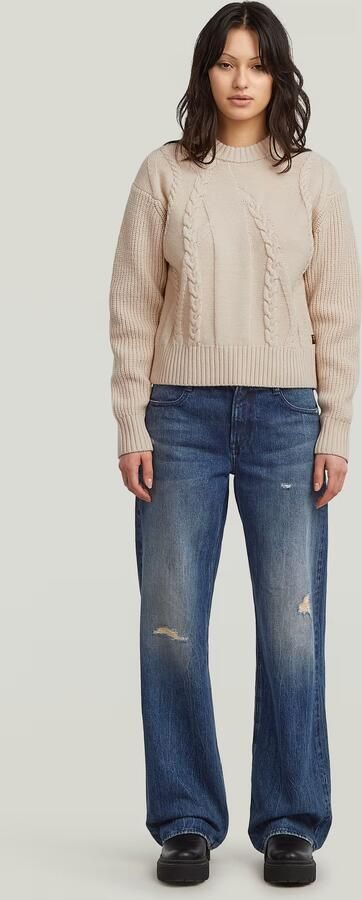 G-Star RAW Big Cable Knit Pullover Wit Dames - Foto 7