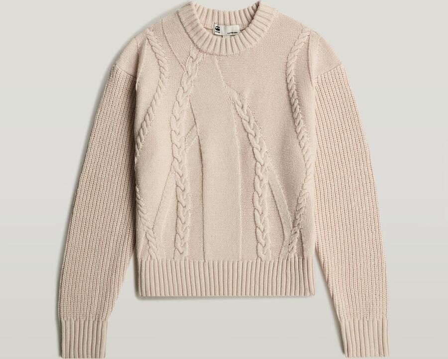 G-Star RAW Big Cable Knit Pullover Wit Dames - Foto 4
