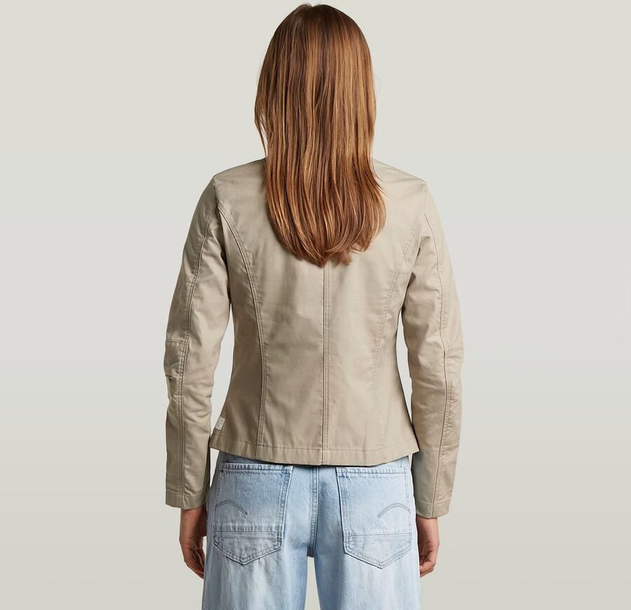 G-Star RAW Biker Jack Beige Dames - Foto 4