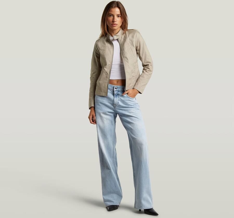 G-Star RAW Biker Jack Beige Dames - Foto 5