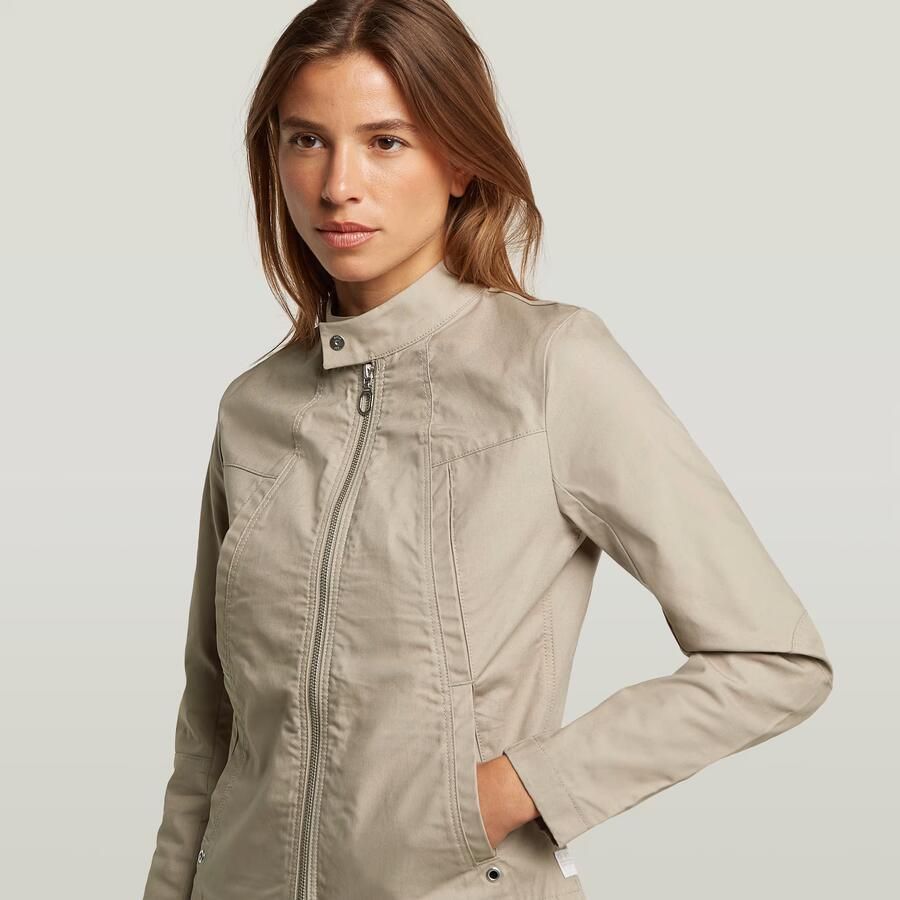 G-Star RAW Biker Jack Beige Dames - Foto 2