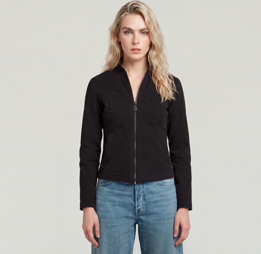 G-Star RAW Biker Jack Zwart Dames - Foto 8
