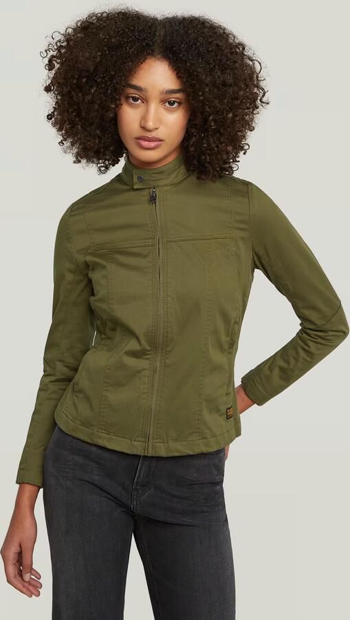 G-Star RAW Biker Overshirt Groen Dames - Foto 4