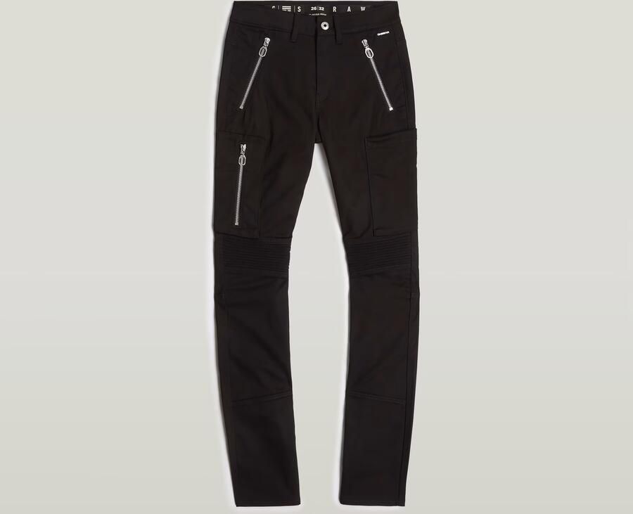 G-Star RAW Bikerbroek Biker Skinny Cargo met contrastkleurige ritssluitingen - Foto 7