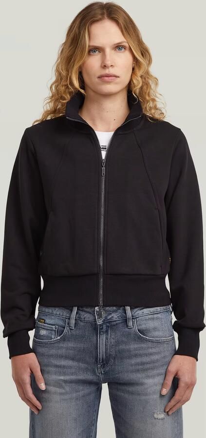 G-Star RAW Biker Slim Sweater Jacket Zwart Dames