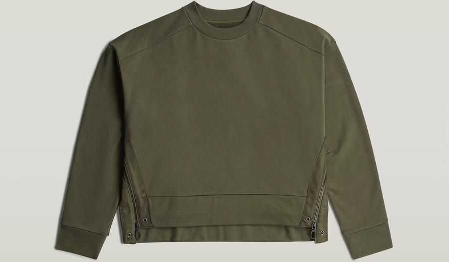 G-Star RAW Biker Zip Sweater Groen Dames - Foto 4