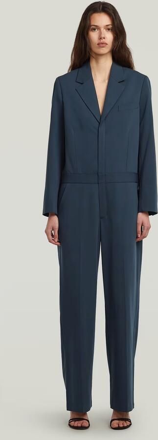G-Star RAW Blazer Jumpsuit Donkerblauw Dames