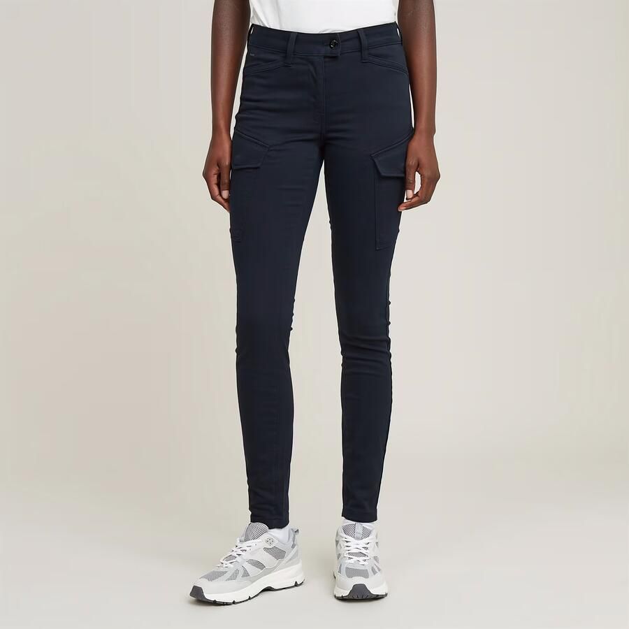 G-Star RAW Blossite G-Shape Army High Skinny Broek Donkerblauw Dames